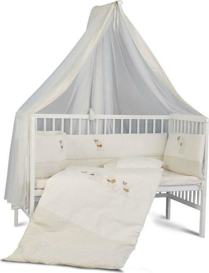 Cangaroo Baby Crib Bedding Set Elephants 7pcs Beige