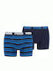 Puma Herren Boxershorts Blue mit Mustern 2Packung