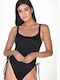 Bluepoint One-Piece Swimsuit with Open Back Black