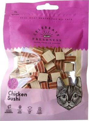 Celebrate Freshness Chicken Sushi Cats Snack-Leckereien mit Huhn für Erwachsene Katzen 50gr 84081