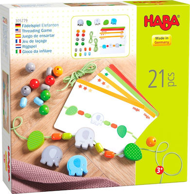 Haba Λεπτή Κινητικότητα με Κορδόνι Ελέφαντες Educational Toy Knowledge for 3+ Years Old