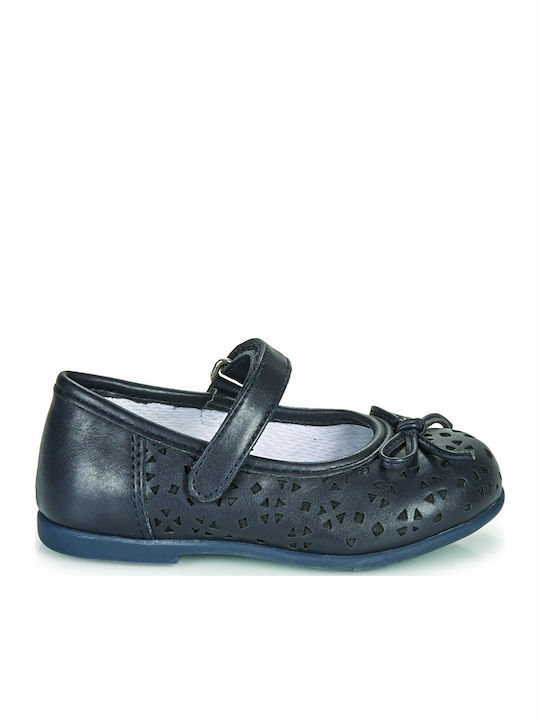 Kids Ballerinas Cary with Hoop & Loop Closure Blue