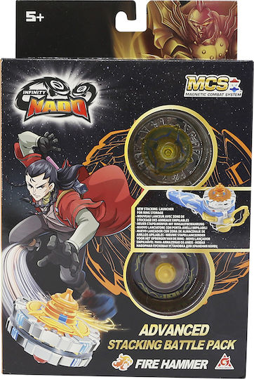 Just Toys Interaktives Spielzeug Kreisel V Stacking Battle Pack Advanced Edition Fire Hammer für 5+ Jahre