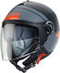 Caberg Riviera V4 Jet Helmet Elite 70 Black Matt/Antracite/Orange CAB000KRA520