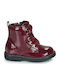 Chicco Colles Kids Leather Boots with Lace Burgundy