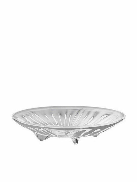 Guzzini Vintage Round Plastic Decorative Platter Transparent 26x26cm
