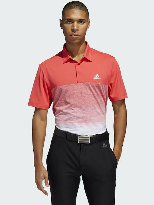 Adidas Gents Ultimate Men's Short Sleeve Blouse Polo Coral / White