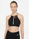 Dri-Fit Indy Rainbow Ladder Γυναικείο Αθλητικό Μπουστάκι Μαύρο με Αφαιρούμενη Ενίσχυση