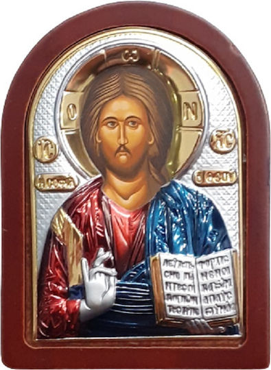 Prince Silvero Εικόνα Ιησούς Χριστός Ασημένια 4x6εκ.