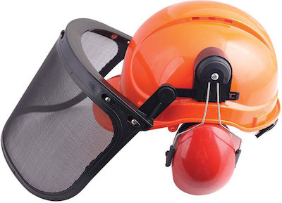 Nakayama Construction Site Helmet with Earplugs Orange PB970