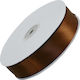 Marhome Satin,σατεν Band Doppelseitig Monochrom Braun 45.5meters mit Breite 25mm
