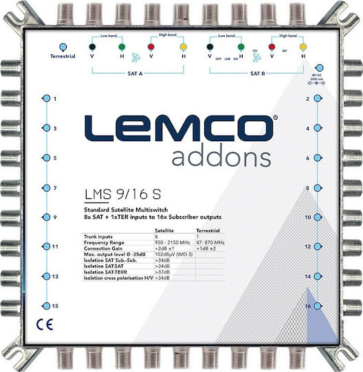 Lemco LMS 9/16 S Multiswitch Satellite