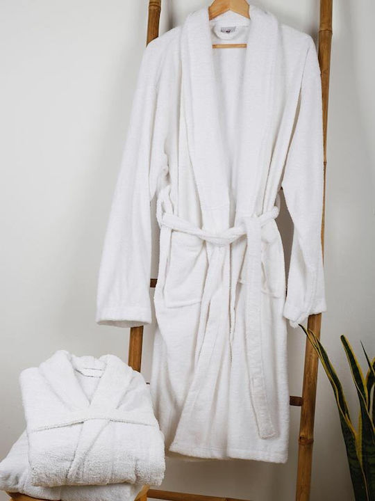 Sunshine Μπουρνούζι με Κουκούλα Λευκό
