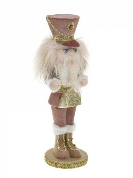Inart Fabric Christmas Nutcracker 40cm Pink