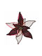 Inart Christmas Fabric Decorative Flower 30cm 2pcs