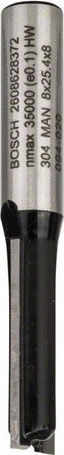 Bosch Long Groove Milling Cutter Two-Flute Cutter Bit for Groove Shaping 20mm x 81mm x 12mm