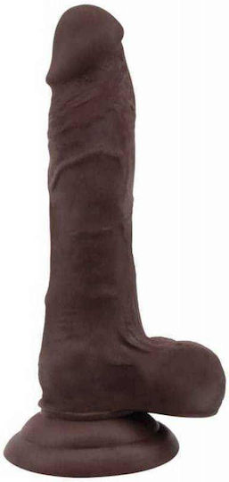 Chisa Novelties Flatterer T-Skin Real Ρεαλιστικό Dildo με Όρχεις και Βεντούζα Brown 18cm
