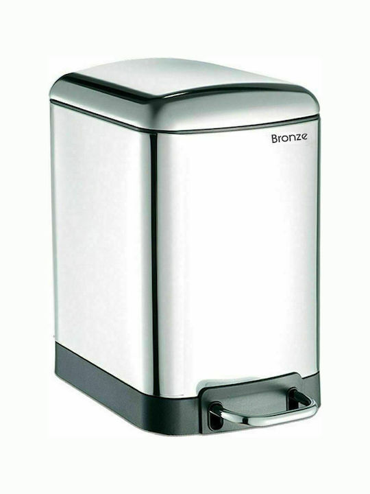 Bronze Art Inox Bathroom Basket Soft Close 6lt Silver