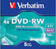 Verbatim Επανεγγράψιμο DVD-RW 4x 4.7GB 1τμχ
