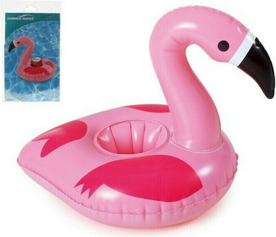 BigBuy Inflatable Floating Drink Holder Flamingo Pink S1125508