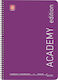 Typotrust Σπιράλ Τετράδιο Ριγέ Α4 2 Θεμάτων Academy Μωβ