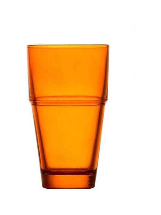 Espiel Impilabile Glass Water made of Glass in Orange Color 1pcs