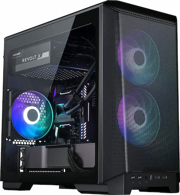 Phanteks Eclipse P200A D-RGB Jocuri Mini tower Cutie de calculator Negru