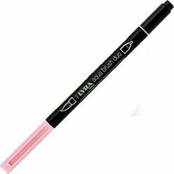 Lyra Aqua Brush Duo Μαρκαδόρος Σχεδίου Ροζ 4mm