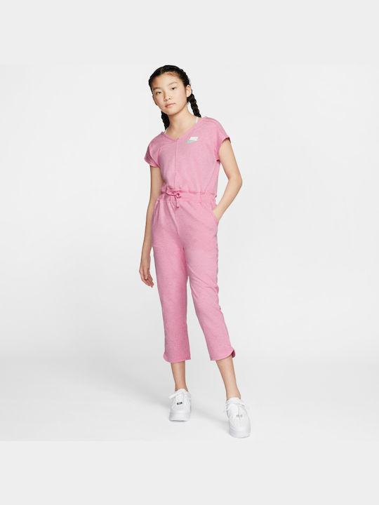 Nike Παιδική Ολόσωμη Φόρμα Υφασμάτινη για Κορίτσι Ροζ