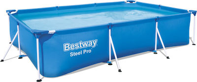 Bestway Steel Pro Schwimmbad PVC mit Metallic-Rahmen & Filterpumpe 300x201x66cm