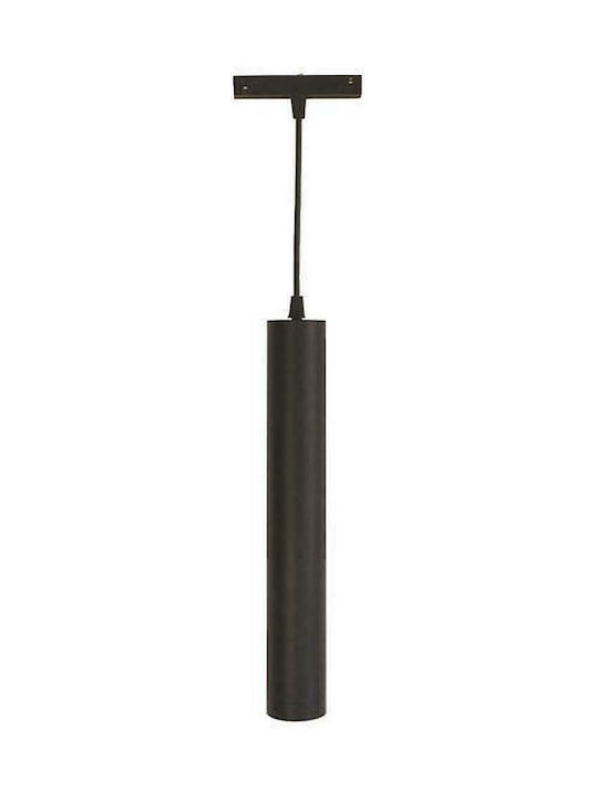 Eurolamp Κλασικό Κρεμαστό Φωτιστικό Ράγα με Ενσωματωμένο LED σε Μαύρο Χρώμα