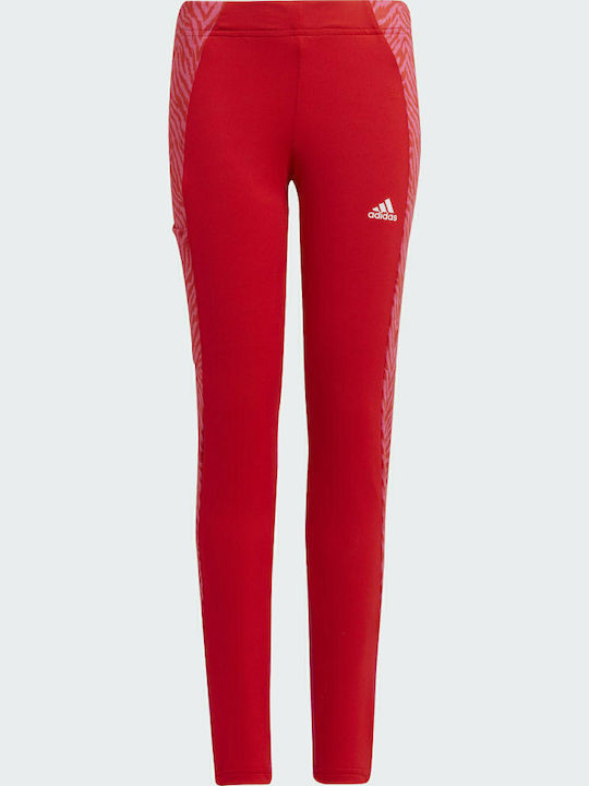 adidas Kids Legging Sports Long Red Designed 2 Move