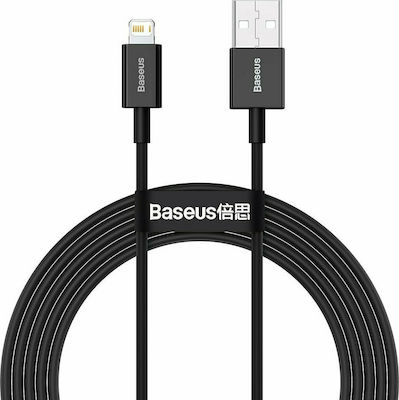 Baseus Superior Series USB-A към Lightning кабел Черно 1м (CALYS-A01)