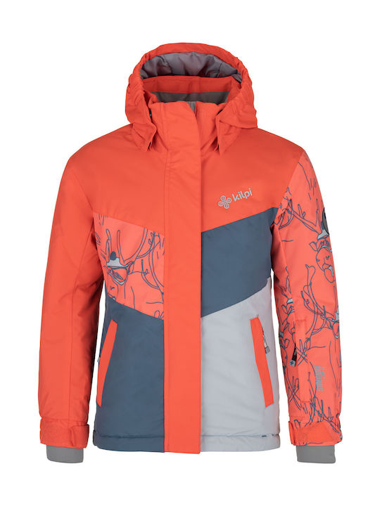 Mils-jg Kids Casual Short Hooded Orange Coat