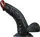 Nanma Charlie Realistisches Dildo mit Hoden und Saugnapf Black 18cm