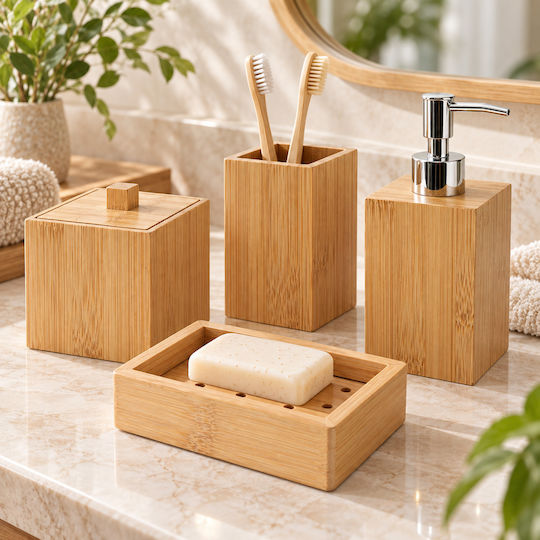 Eurocasa Бамбуков Бански Комплект Кафяв