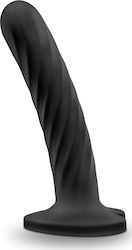 Temptasia Twist Medium Dildo με Βεντούζα Μαύρο 14cm