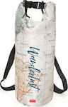 Legami Milano Dry Bag Travel Wasserdichte Tasche Rucksack mit einer Kapazität von 10 Litern Beige