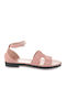 Famous Shoes XQ05 Women's Flat Sandals With a strap In Pink Colour