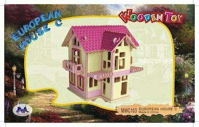 Anelixi Wooden Construction Toy Συναρμολογούμενη Κατασκευή: Σπίτι