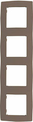 Aca Prime Switch Frame 4 Positions Vertical Installation in Beige Color 1000119311