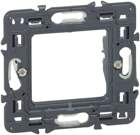 Legrand Mosaic Switch Support Base 2 Elements with Nail Length 37mm in Black Color 080269