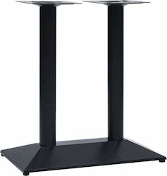 vidaXL Table Stand made of Metal Black Velvet-Black Metal 70x40x72cm