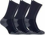 ΚΑΛΤΣΕΣ (Σετ 3 Ζεύγη) ALL SEASON COTTON CREW WORK SOCKS A62 NAVY - CARHARTT ΜΠΛΕ