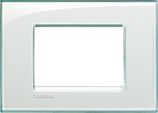 Legrand Bticino Living Light Schalterrahmen Horizontale Montage 3 Elemente in Weiß Farbe LNA4803KA