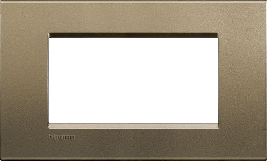 Legrand Bticino Living Light Switch Frame 4 Positions Horizontal Installation 4 Elements in Copper Color LNA4804SQ