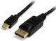 StarTech Cable DisplayPort male - mini DisplayPort male 1m Μαύρο (MDP2DPMM1M)
