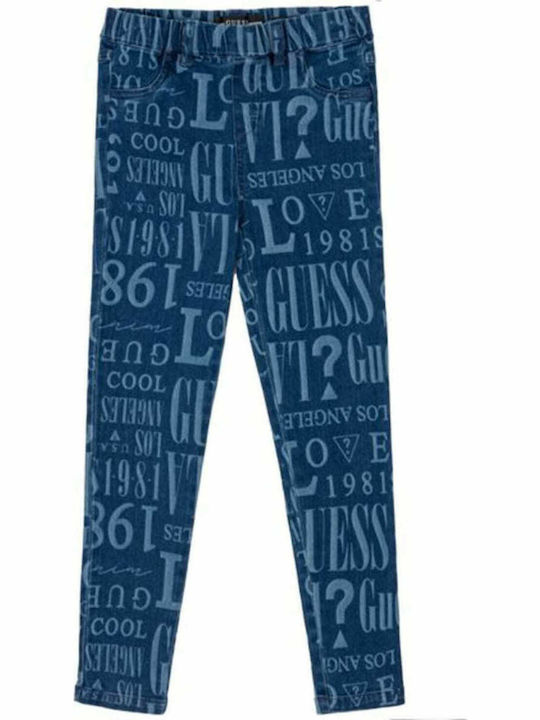 Guess Kinder Leggings Lang Blau Denim Jeggings