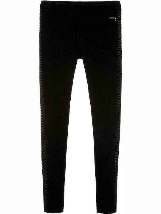 Guess Leggings pentru Copii Lung Negru Κολάν