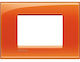 Legrand Bticino Living Light Switch Frame Horizontal Installation 3 Positions in Orange Color LNA4803OD